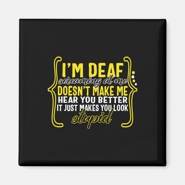 Íman Mês da Consciência Eu estou surdo gritando comigo  (Frente)