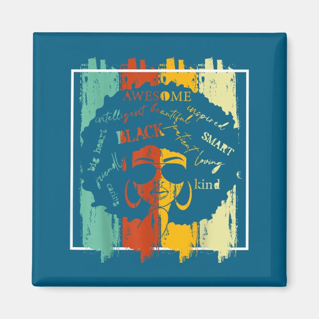 Íman Mês da História Afro-Americana e Negra Melanina  (Frente)