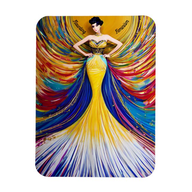 Íman Mês da História da Mulher, Ímã Mulher Elegante (Vertical)