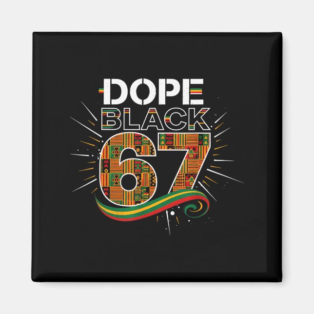 Íman Mês da História Negra 67 Preto Seis Sete Meme  (Frente)