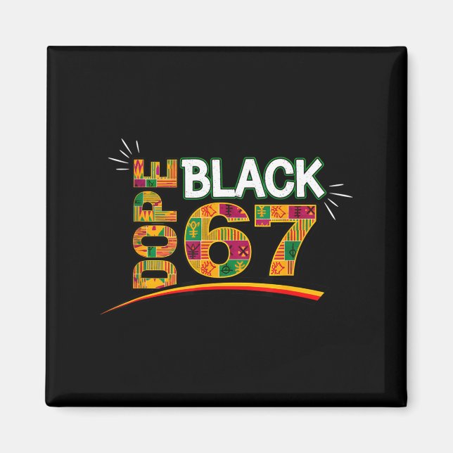 Íman Mês da História Negra 67 Preto Six Seven Meme  (Frente)