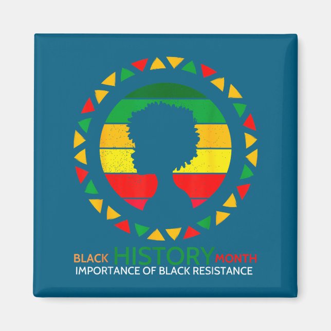 Íman Mês da história negra afro-americano  (Frente)