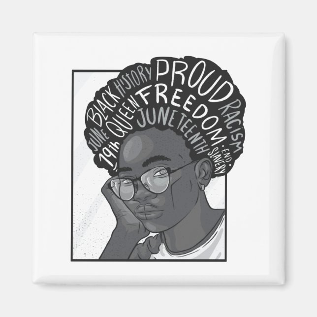 Íman Mês da História Negra Afro-Americano Celebridade C (Frente)