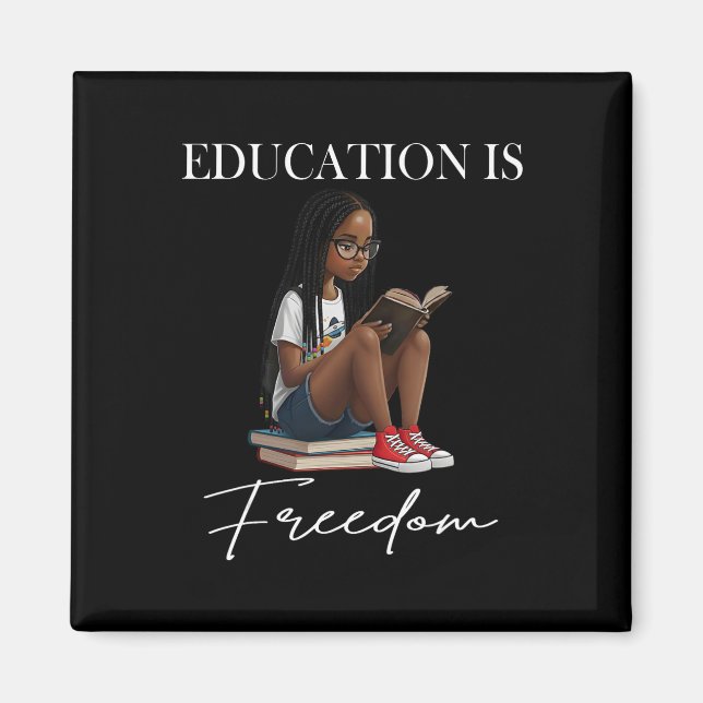 Íman Mês da História Negra Educação É Liberdade Livros  (Frente)
