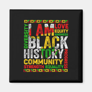 Íman Mês da História Negra Eu Sou História Negra Afro-A