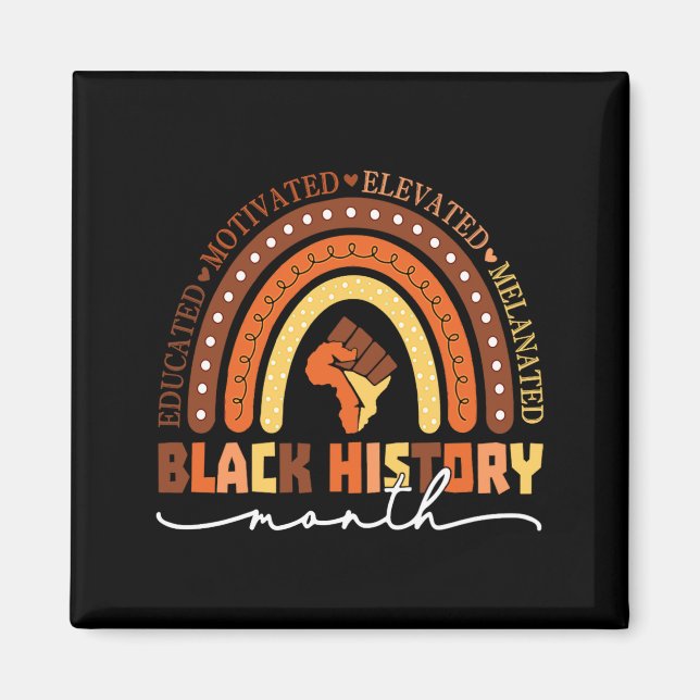 Íman Mês da História Negra Melanina Educada Motivada Ra (Frente)