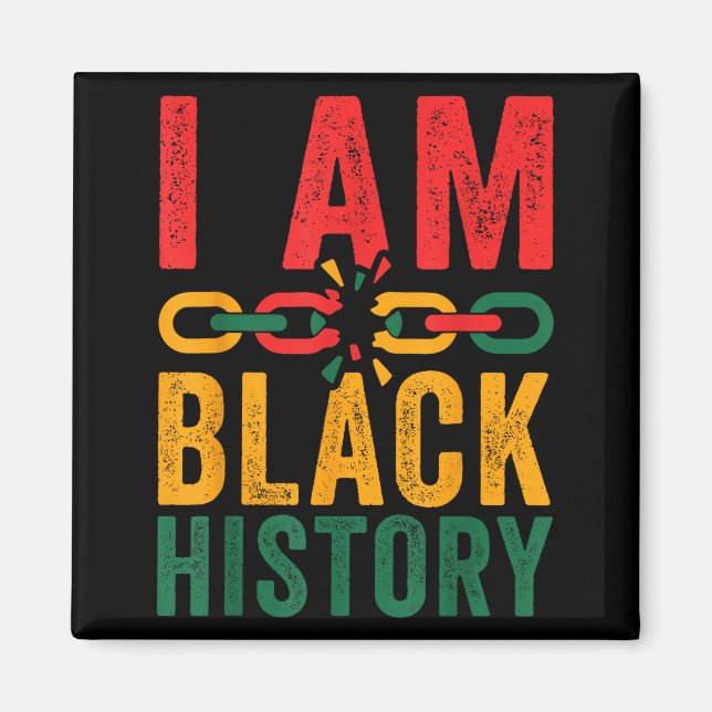 Íman Mês da história negra pan-africano estilo retrô an (Frente)