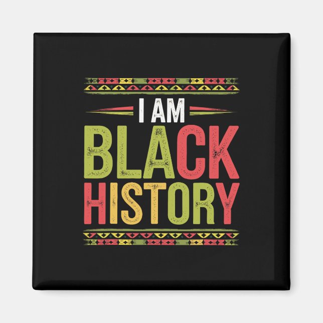 Íman Mês da História Negra Raízes Africanas Afro-Americ (Frente)