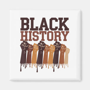 Íman Mês da História Negra Símbolo das Mãos Afro Motiva