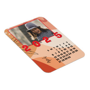 Íman Mês de abril Ano Novo 2025 Foto da Família de Cale