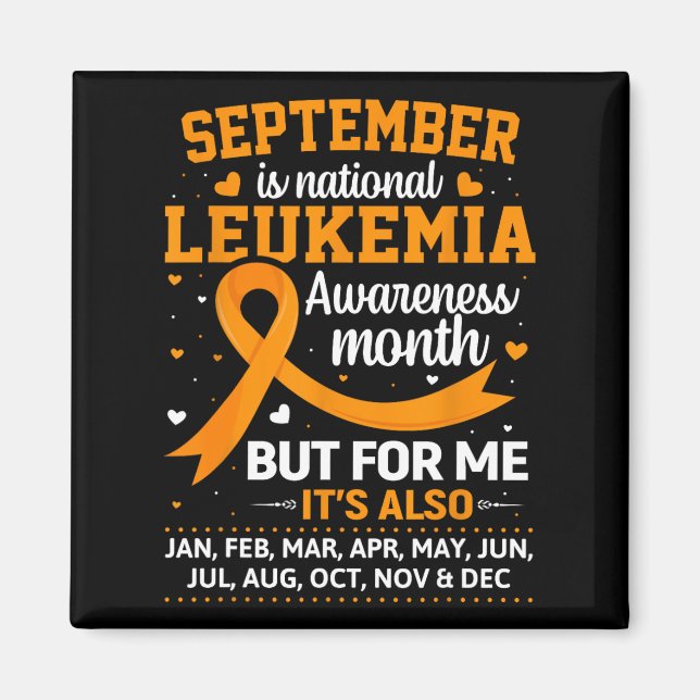 Íman Mês de Consciência da Leucemia (Frente)