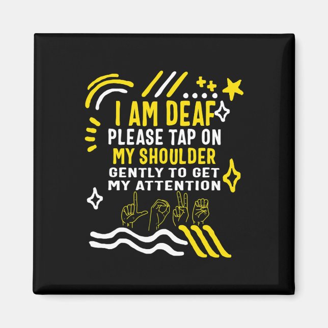 Íman Mês de consciência Eu sou surdo Bato no meu ombro  (Frente)