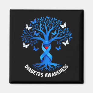 Íman Mês de Conscientização sobre Diabetes Azul Diabéti