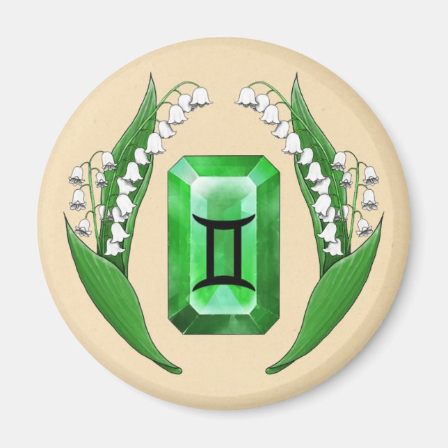 Íman Mês de Nascimento May Gemini (Frente)