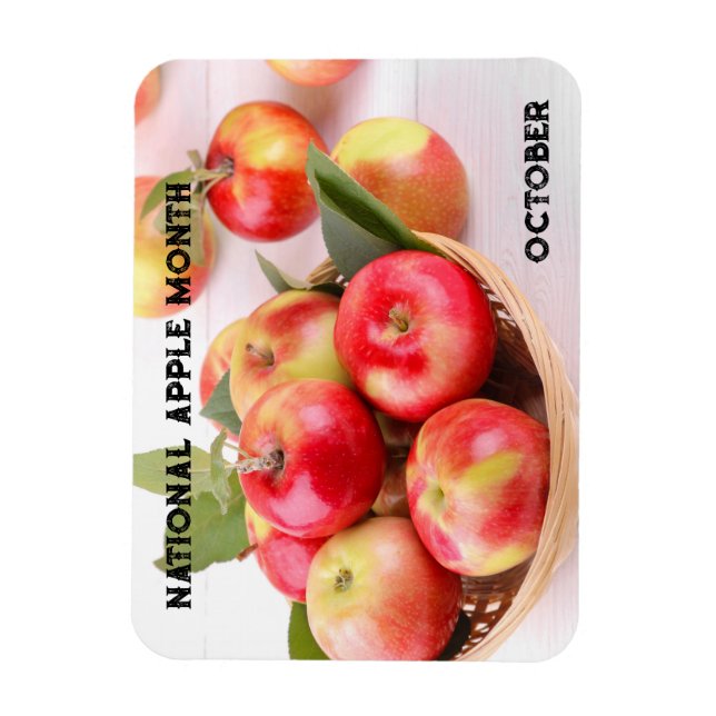 Íman Mês Nacional da Apple de outubro (Vertical)
