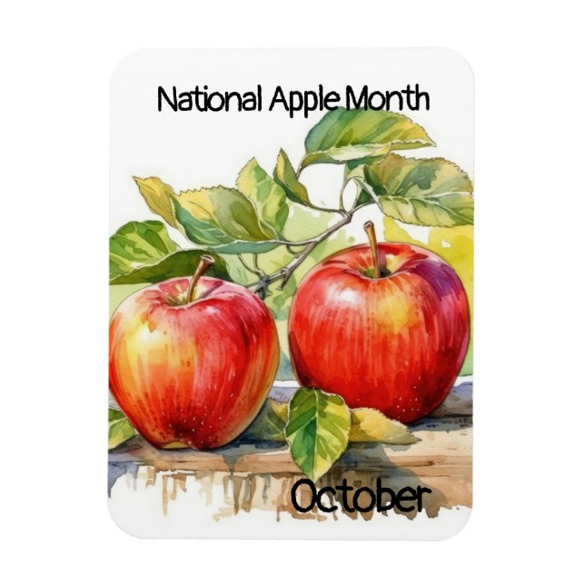 Íman Mês Nacional da Apple de outubro (Vertical)