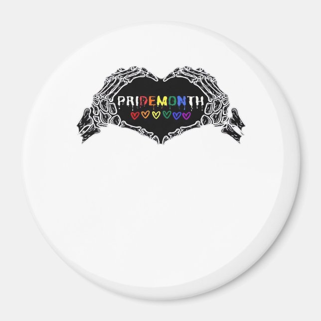 Íman Mês Skeleton Heart Mãos LGBTQIA (Frente)