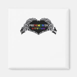 Íman Mês Skeleton Heart Mãos LGBTQIA