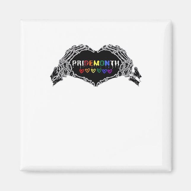 Íman Mês Skeleton Heart Mãos LGBTQIA (Frente)
