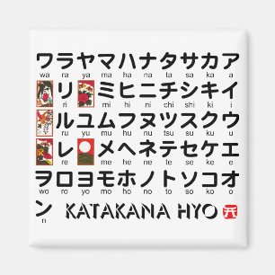 Íman Mesa japonesa dos Katakana (alfabeto)