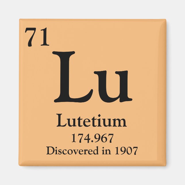 Íman Mesa periódica de lutetium (Frente)