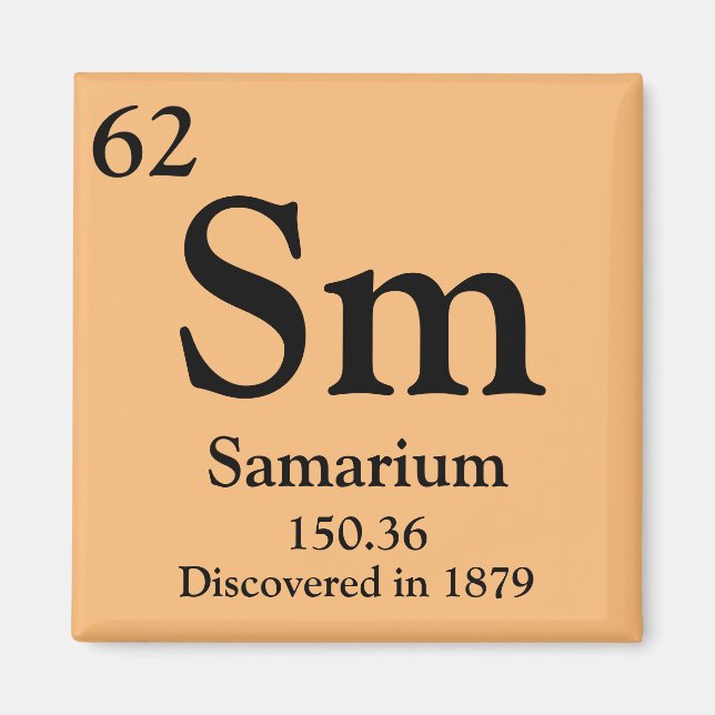Íman Mesa periódica de Samarium (Frente)