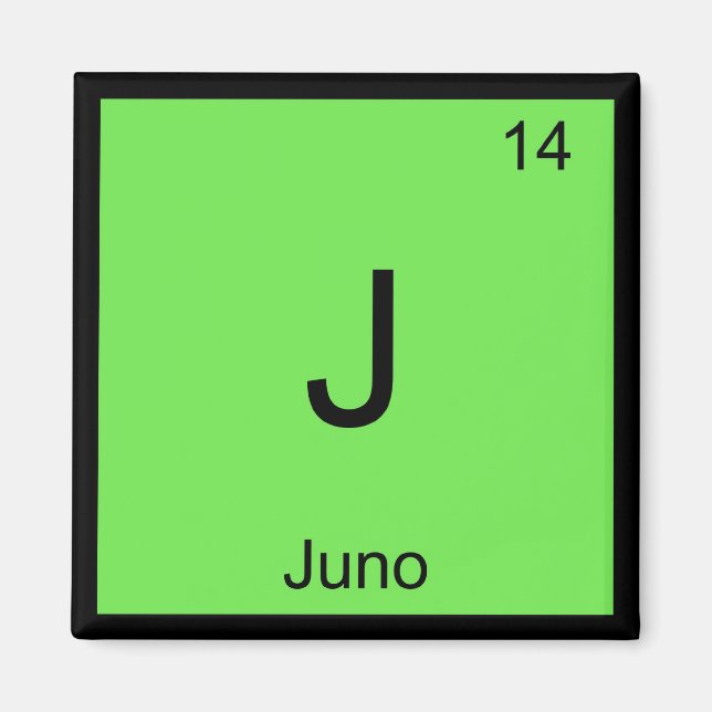Íman Mesa Periódica do Elemento de Química do Nome Juno (Frente)