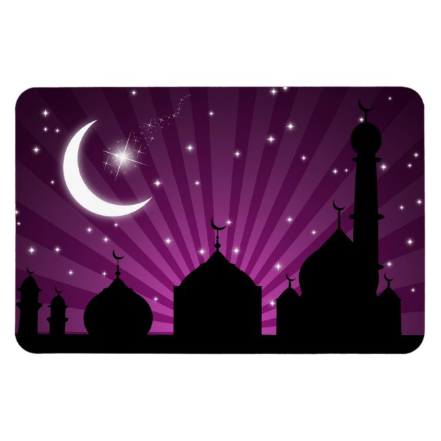 Íman Mesquita Silhuette Purple Night - Magnet Flexível (Horizontal)