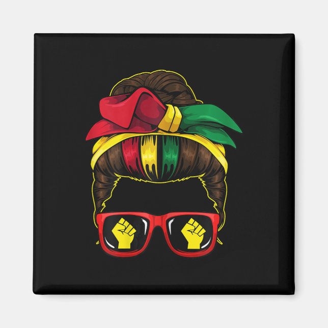 Íman Messbun Power Fist Junteenésimo Melanin African Am (Frente)