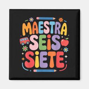 Íman Mestra Seis Sete Professor Diversão Escola Criança