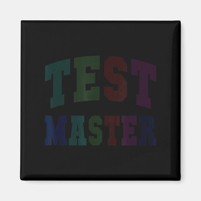 Íman Mestre de teste engraçado dia de teste modo profes (Frente)
