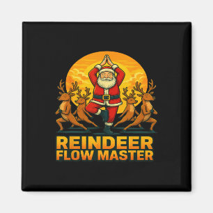 Íman Mestre do Fluxo de Rena Yoga Papai Noel Natal Féri