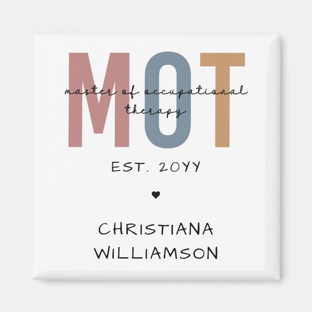 Íman Mestre Personalizado Da Mt Da Terapêutica Ocupacio (Frente)