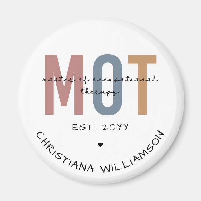 Íman Mestre Personalizado Da Mt Da Terapêutica Ocupacio (Frente)