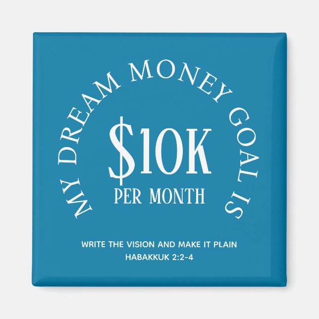 Íman Meta financeira personalizada (Frente)