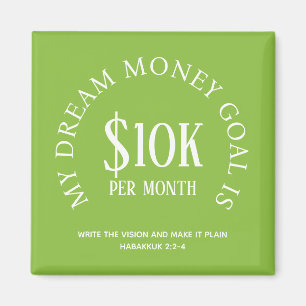Íman Meta financeira personalizável do Dream Money