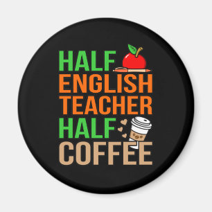 Íman Metade do Professor Inglês Aluno em Língua de Café