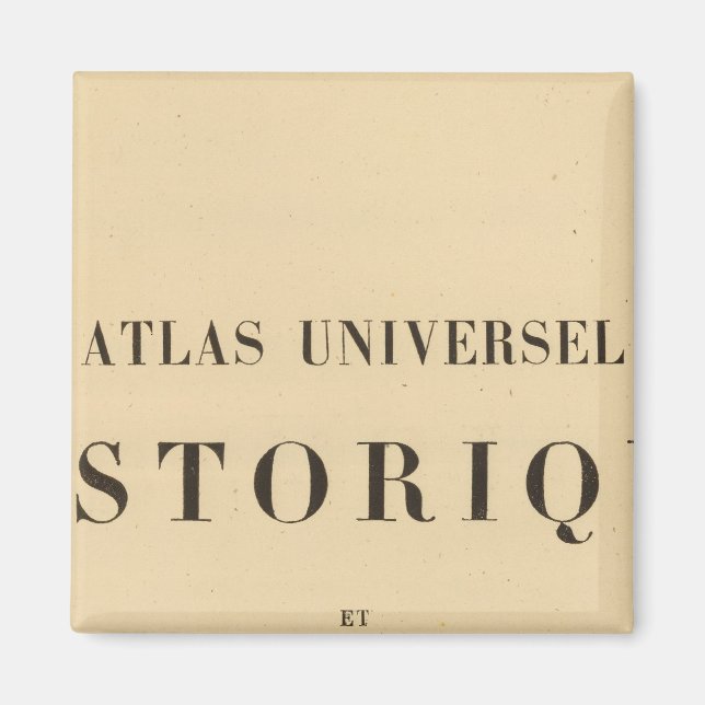 Íman Metade do Título Atlas - Historiação universal (Frente)