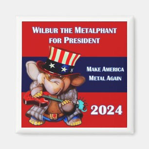 Íman Metalfant para o Presidente 2024 Magnet White