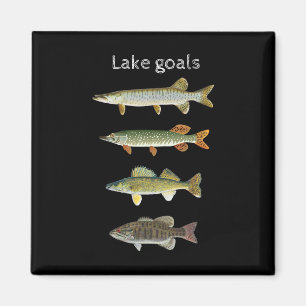 Íman Metas do Lago Pesca Musky Pike Walleye Boca Pequen