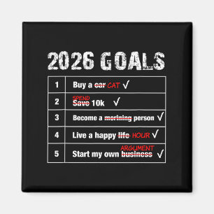 Íman Metas engraçadas de 2026 Ano Novo hilário Sarcásti