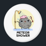 Íman Meteor Chá Funny Science Pun<br><div class="desc">Meteor Chá Funny Science Pun apresenta uma rocha de meteoros tendo um chá. Um presente engraçado para a família e amigos que adoram trocadilhos bonitos de ciência.</div>