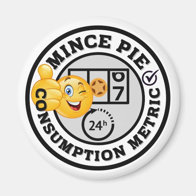 Íman Métrica de Consumo Mínimo de Pizza (Frente)