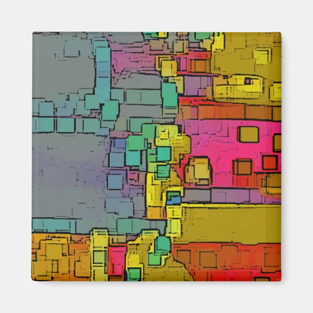 Íman "Metrô" Arte Geométrica (Frente)