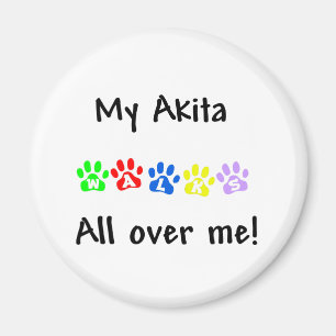 Íman Meu Akita anda por todo o meu ímã