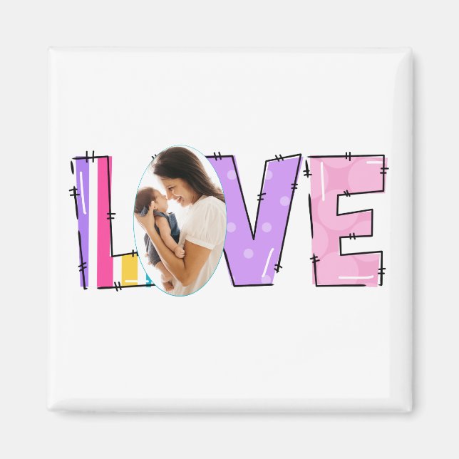 Íman Meu Amor Minha Família | Crie sua própria foto (Frente)