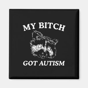 Íman Meu Autismo Racoon Memória Trash Mulheres de Panda