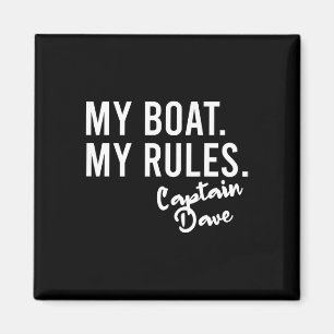 Íman Meu Barco Minhas Regras Capitão Dave Embarcações P