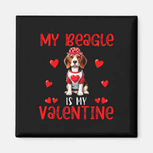Íman Meu Beagle é Meu Coração de Valentim Roupa de Cora