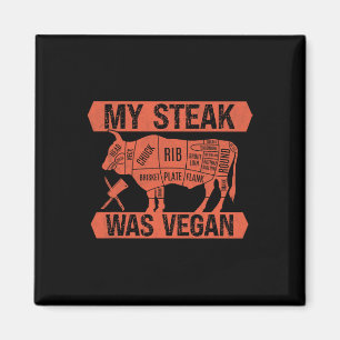 Íman Meu Bife Era Vegan Engraçado Comido De Carne Rouba